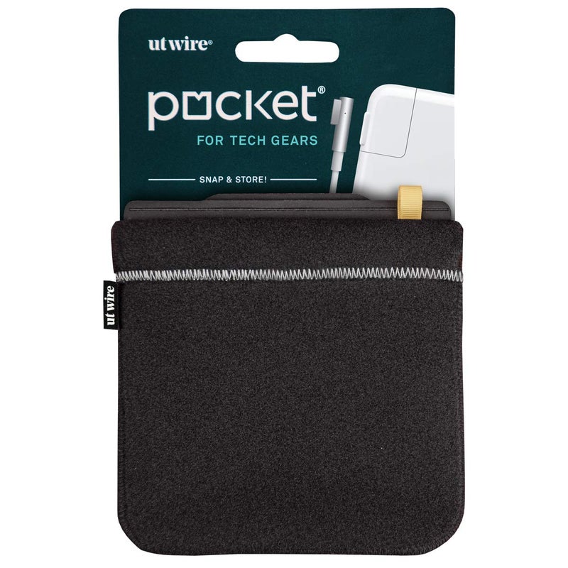 UT Wire Pocket for Tech Accessories Snap & Store Cable Charger Pouch with Thick Cushion Protection - Image 1